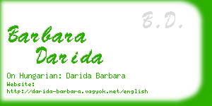 barbara darida business card